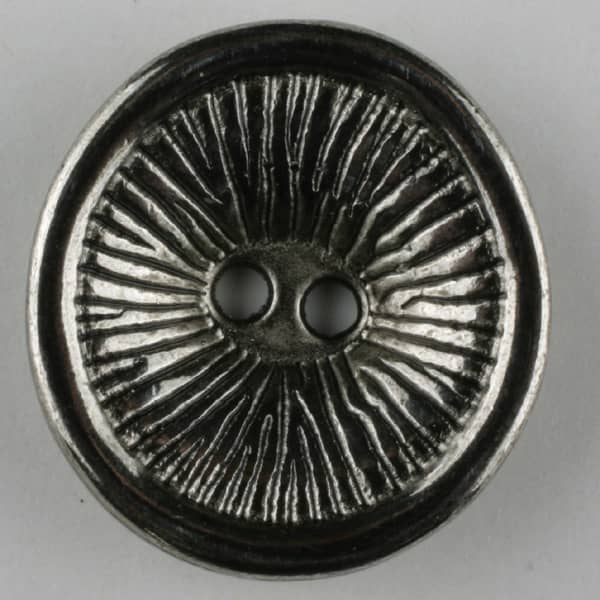 Dill - Silver Grooved Button - 28mm