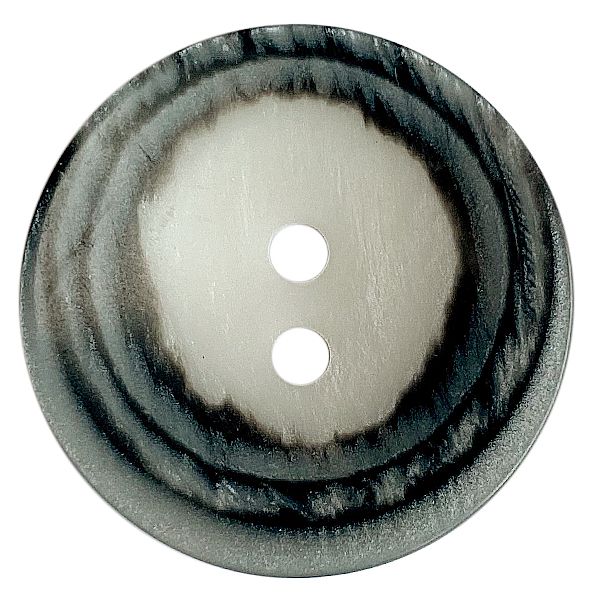 Dill - Black Ring on Matte White Round Button - 28mm