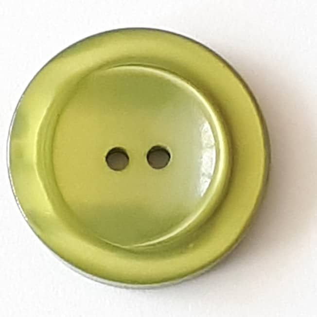 Dill - Uneven Rim Button - Green - 28mm
