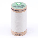 Scanfil - Organic Cotton Thread - 50/2 wt - 500 Yards - Neutrals