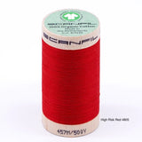 Scanfil - Organic Cotton Thread - 50/2 wt - 500 Yards - Purple, Pink, Red, Orange, Yellow