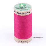 Scanfil - Organic Cotton Thread - 50/2 wt - 500 Yards - Purple, Pink, Red, Orange, Yellow