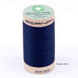 Scanfil - Organic Cotton Thread - 50/2 wt - 500 Yards - Blue and Green