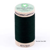 Scanfil - Organic Cotton Thread - 50/2 wt - 500 Yards - Blue and Green