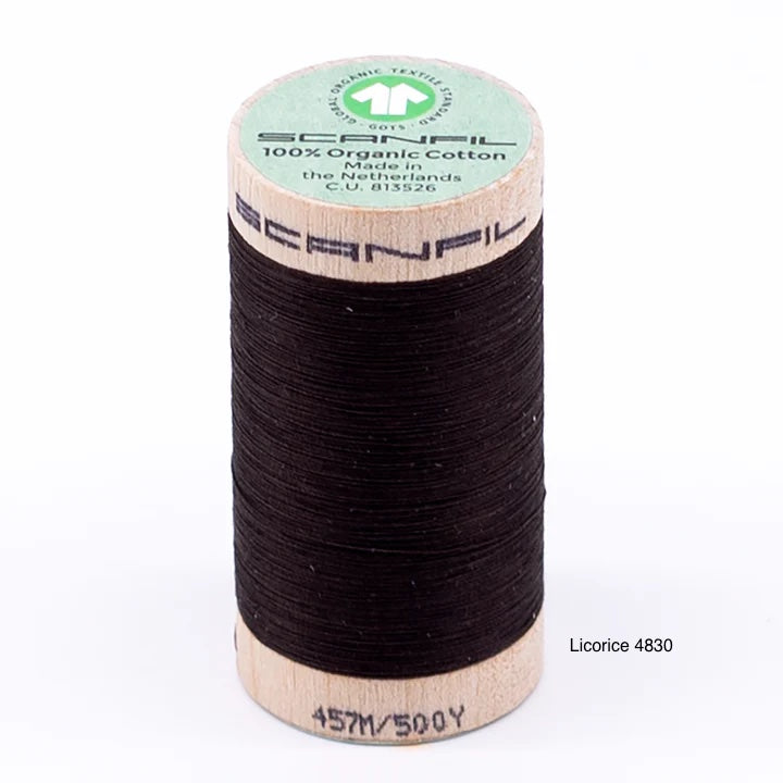 Scanfil - Organic Cotton Thread - 50/2 wt - 500 Yards - Neutrals