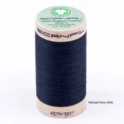 Scanfil - Organic Cotton Thread - 50/2 wt - 500 Yards - Blue and Green