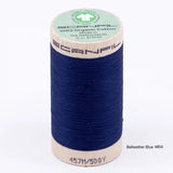 Scanfil - Organic Cotton Thread - 50/2 wt - 500 Yards - Blue and Green