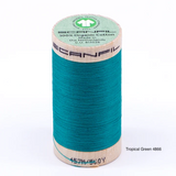 Scanfil - Organic Cotton Thread - 50/2 wt - 500 Yards - Blue and Green