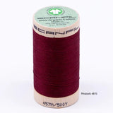 Scanfil - Organic Cotton Thread - 50/2 wt - 500 Yards - Purple, Pink, Red, Orange, Yellow