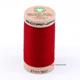 Scanfil - Organic Cotton Thread - 50/2 wt - 500 Yards - Purple, Pink, Red, Orange, Yellow