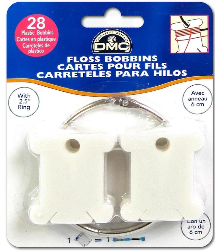 DMC - Floss Bobbins - Plastic with Metal Ring - 28 pc.