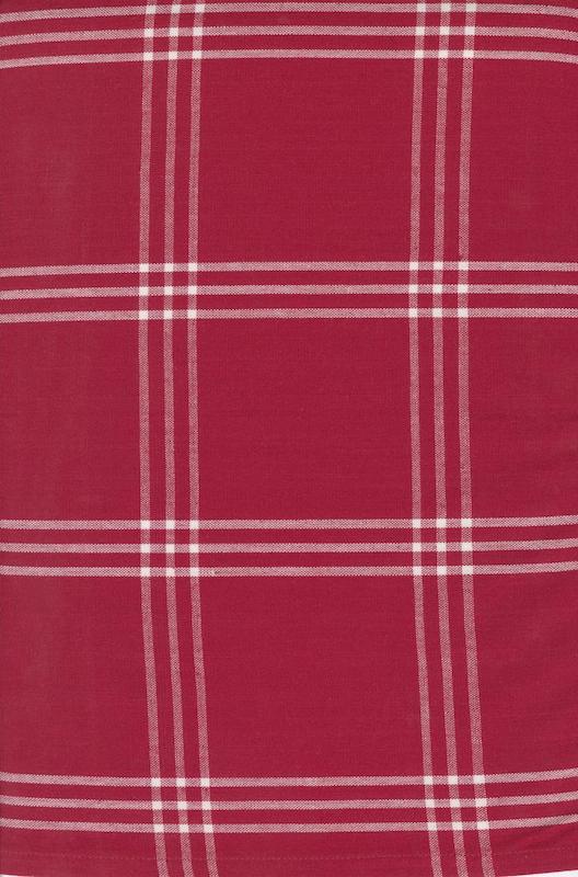 Dish Toweling - Enamoured - Grid - White on Red