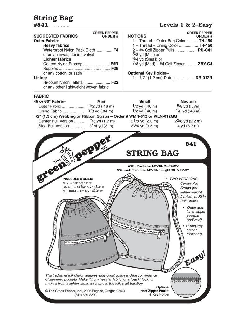 The Green Pepper - 541 - String Bag
