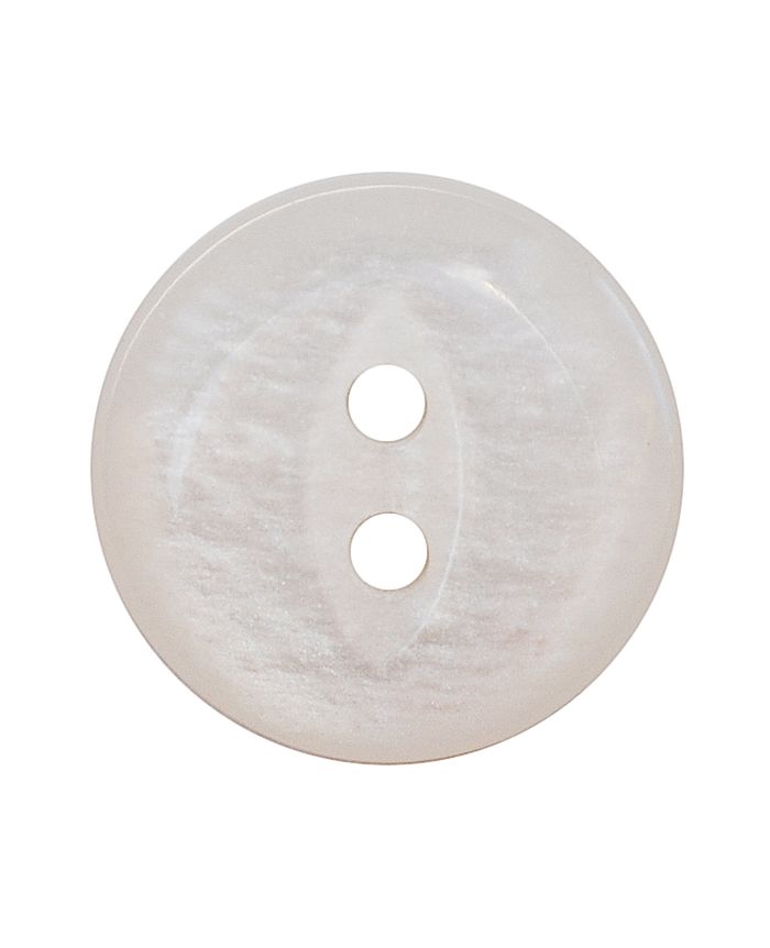 Dill - Two Hole Button - 13mm - White