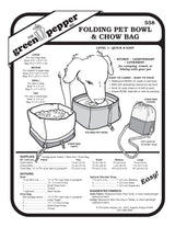 The Green Pepper - 558 - Folding Pet Bowl & Chow Bag