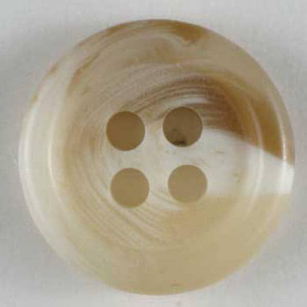 Dill - Glossy Biege Tortoise Shell Button - 13mm
