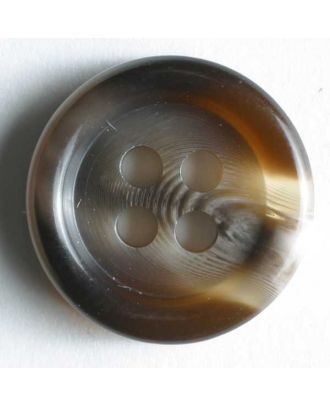 Dill - Semi Gloss Brown Tortoise Shell Button - 11mm