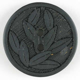 Dill - Two Hole Button - Leaf - Black -  Various