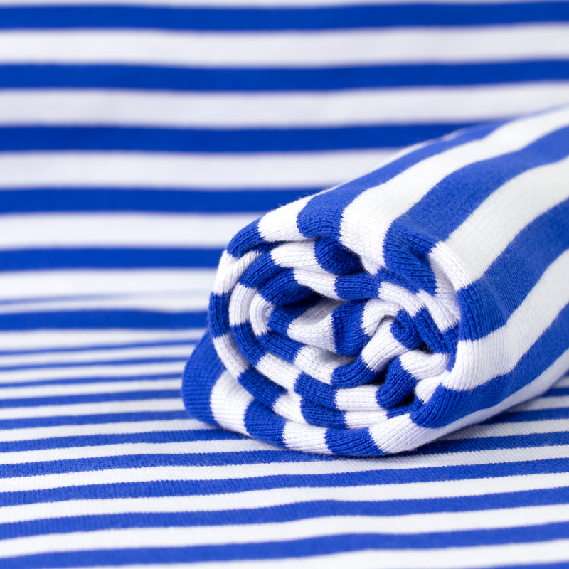 Paapii - Organic Tubular Ribbing - Stripe - Blue/White