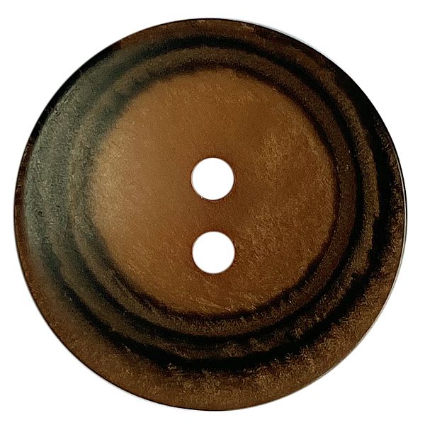 Dill - Polyester Round Brown Button - 18mm