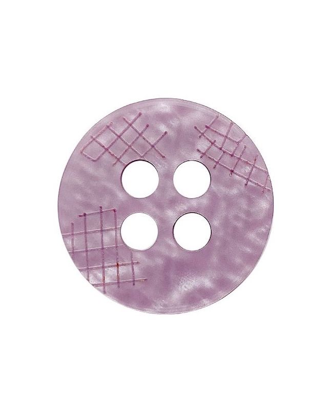 Dill - Cross Hatch Pearlescent Button - Lilac - 18mm