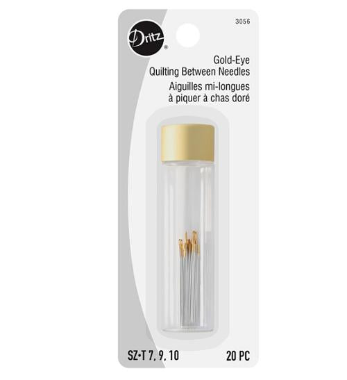 Dritz - Gold Eye Needles - Quilt Betweens - Size 7,9,10