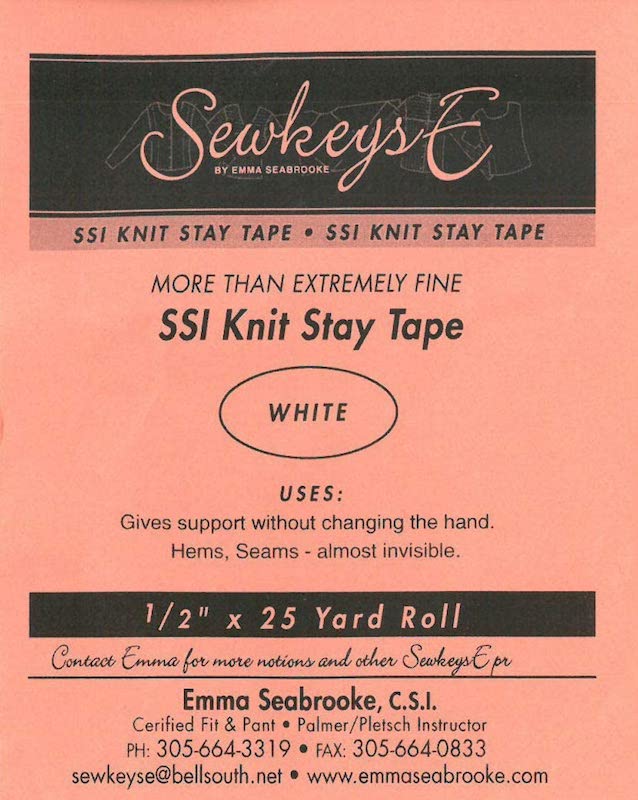 SewkeysE - Knit Stay Tape - More Than Extremely Fine Fusible Knit - 1/2" x 25 yd. Roll