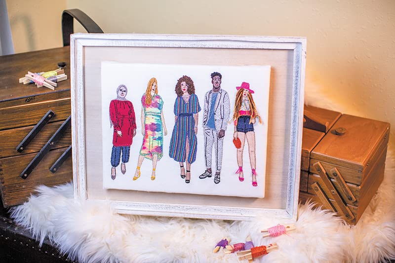 Represent! Embroidery: Stitch 10 Colorful Projects & 100+ Designs Featuring a Full Range of Shapes, Skin Tones & Hair Textures - Bianca Springer