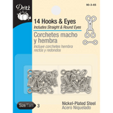 Dritz - Hooks and Eyes - 14 ct. - Various