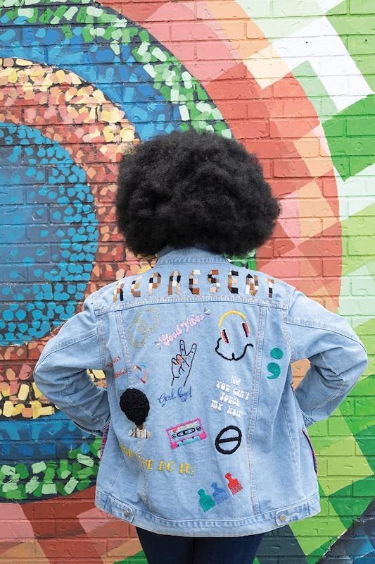 Represent! Embroidery: Stitch 10 Colorful Projects & 100+ Designs Featuring a Full Range of Shapes, Skin Tones & Hair Textures - Bianca Springer