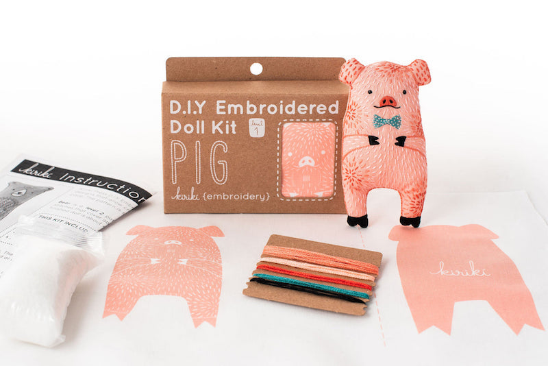 Kiriki Press - Level 1 DIY Embroidered Doll Kit