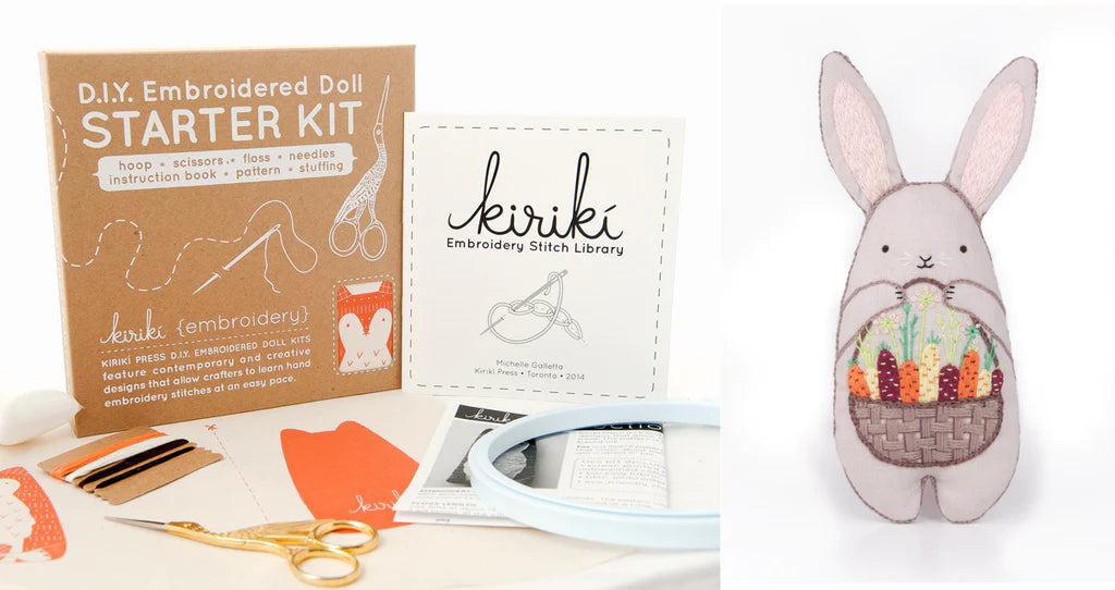 Kiriki Press - Level 2 DIY Embroidered Doll Kit