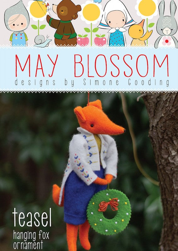 May Blossom - Teasel Hanging Fox Ornament Pattern
