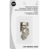 Dritz - No-Sew Hook and Eye Closures - 4 pack