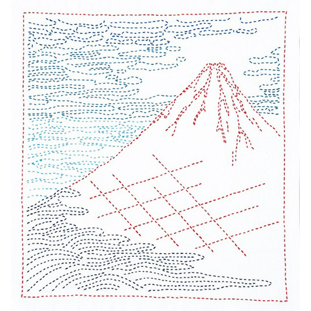 Olympus Sashiko Kit - Thirty-six Views of Mt. Fuji - Red Fuji