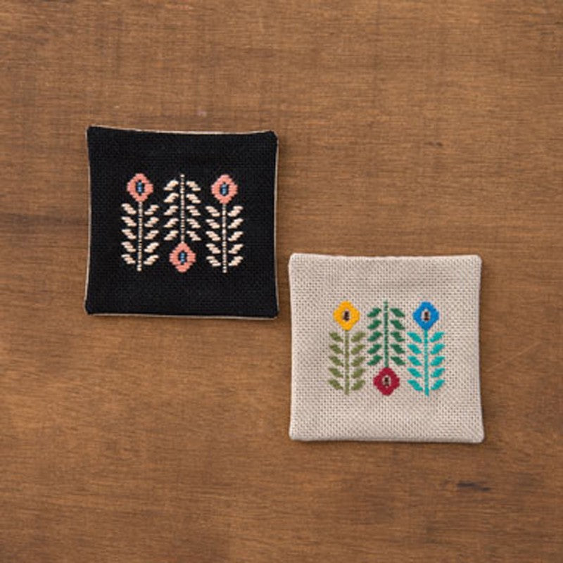Olympus Kogin Embroidery Coaster Kit - 2 ct. - Black and Gray