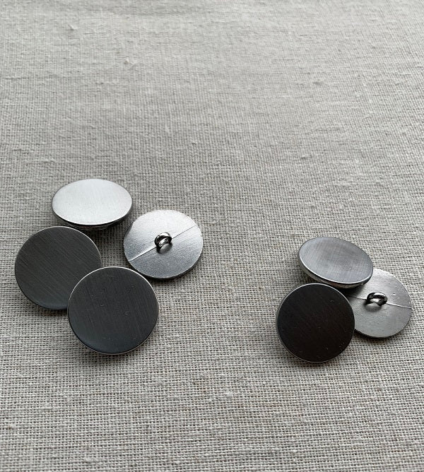 Plain Silver Shank Button - Two Sizes