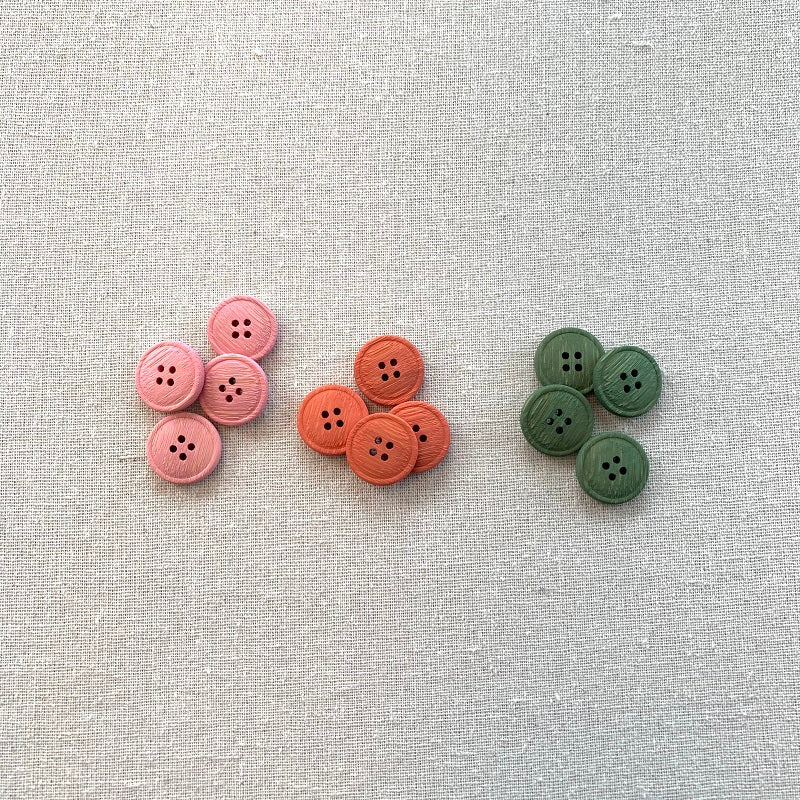 Dyed Bamboo Button - Various - 20mm