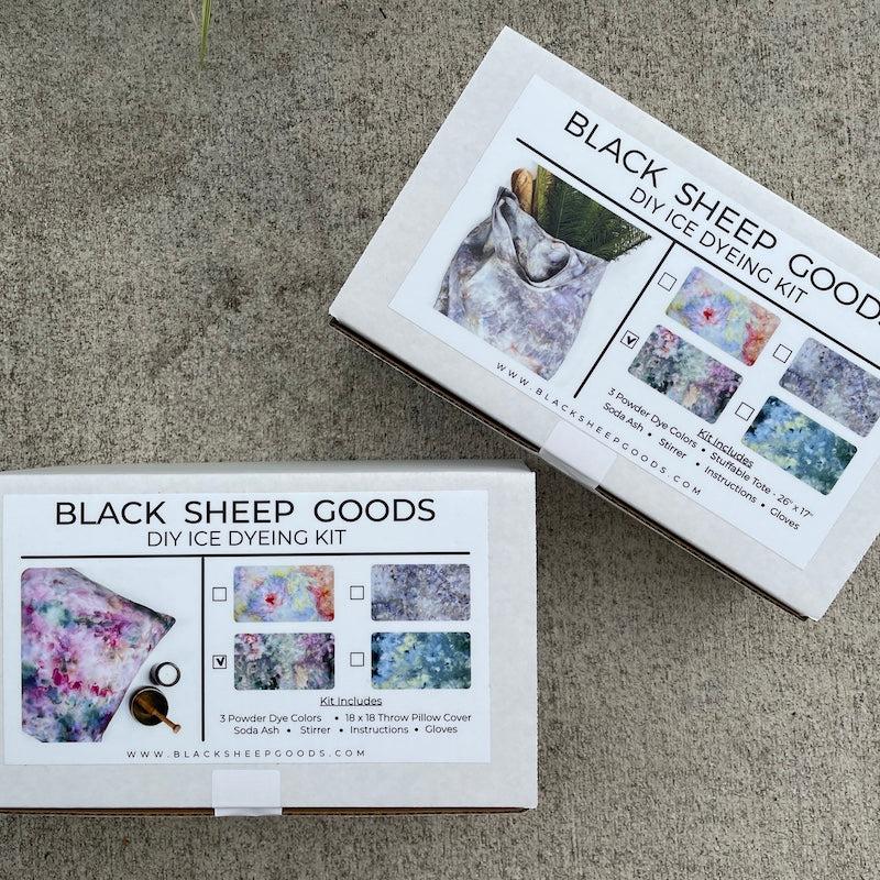 SALE! Black Sheep Goods - DIY Ice Dyeing Kit - Throw Pillow Cover - Vineyard