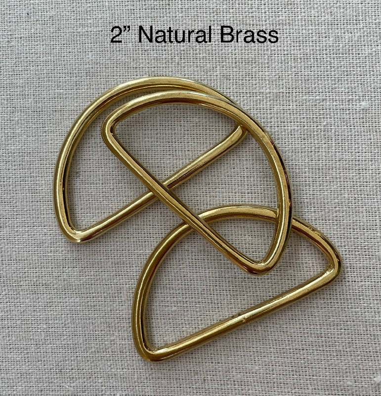 2" Cast Brass Bag Hardware - Various Finishes