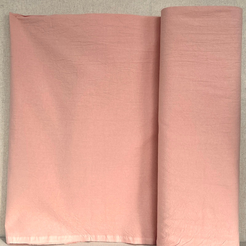 Cosmo - Crinkled Cotton Sheeting - Baby Pink