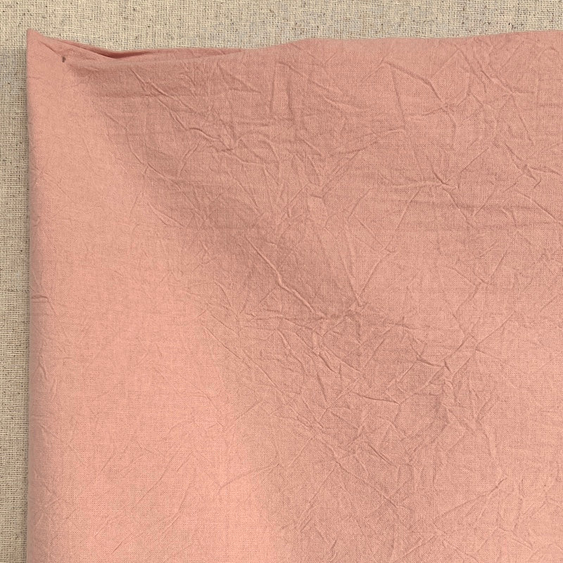 Cosmo - Crinkled Cotton Sheeting - Baby Pink
