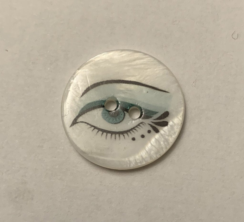Printed Shell Eye Button - 15mm
