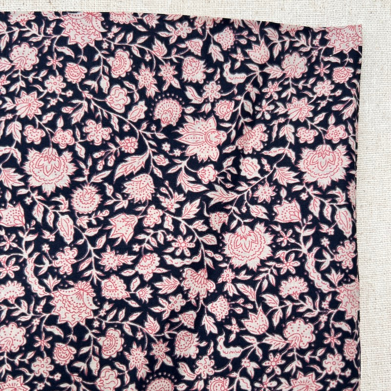 Hokkoh - Cotton Lawn - Tiny Busy Floral - Navy