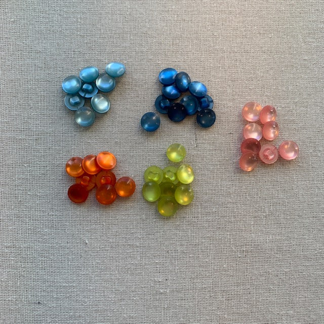 Gumdrop Pearly Shank Button - Various - 10mm