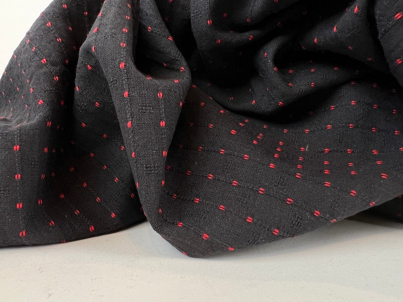 Diamond Textiles - Primitive Rustic Woven - Black and Red