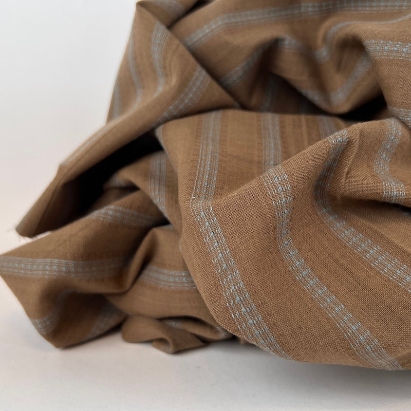 Diamond Textiles - Nikko Geo - Stripes - Cocoa and Sky