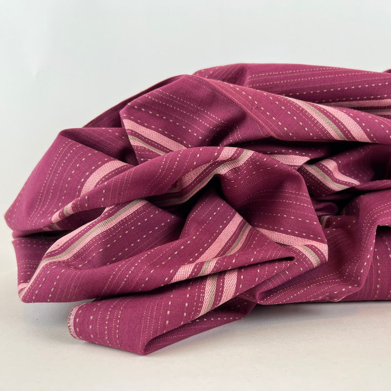 Diamond Textiles - Woven Elements - Burgundy Rose Stripe