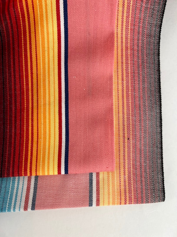 Diamond Textiles - World Fabrics - Cotton Stripe - Multi Colored Pink and Blue
