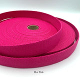 Cotton Webbing - 1" (25mm) - Various Colors